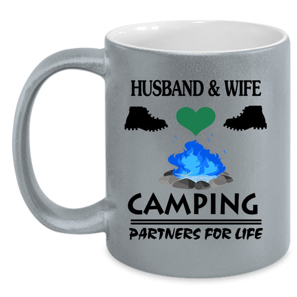 Camping Partners For Life Coffee Mug, Husband And Wife Accent Mug