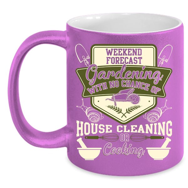 Weekend Forecast Gardening Coffee Mug, Awesome Gardener Coffee Cup