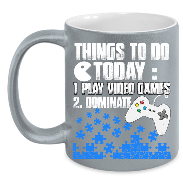 Things To Do Today Coffee Mug, Play Video Games Coffee Cup