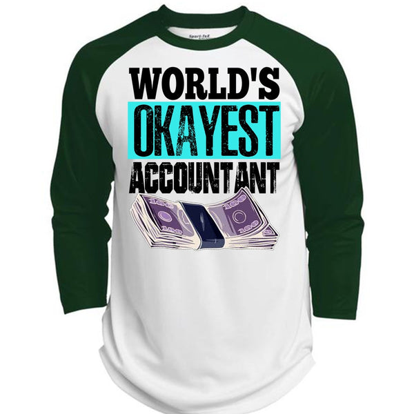 World's Okayest Accountant T Shirt, I Love Accountant T Shirt, Awesome T-Shirts  (Polyester Game Baseball Jersey)