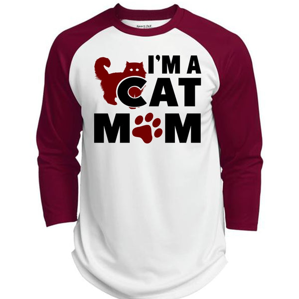I'm A Cat Mom T Shirt, My Favorite T Shirt, Mother's Day T Shirt  (Polyester Game Baseball Jersey)