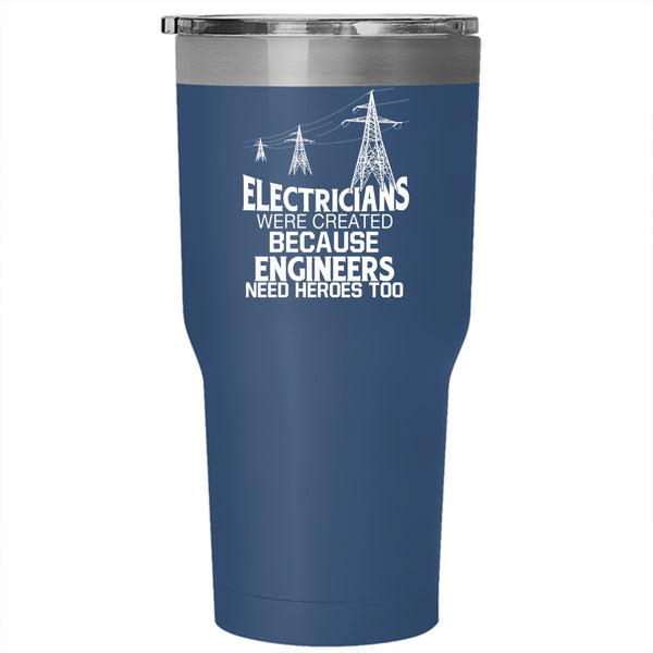 Electricians Tumbler 30 oz Stainless Steel, Funny Gift For Electrician Travel Mug