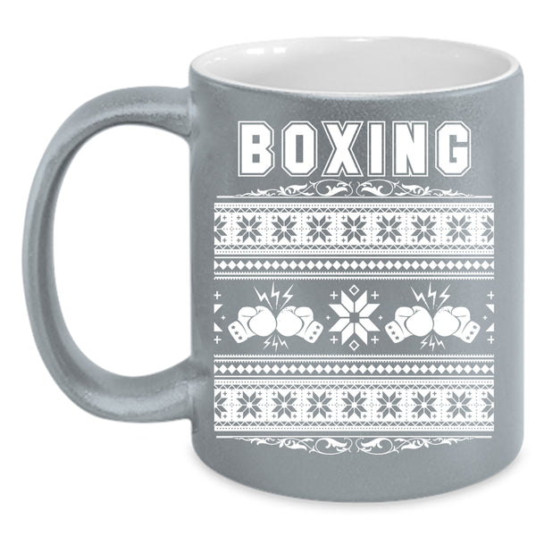 Boxing Coffee Mug, Funny Christmas Coffee Cup
