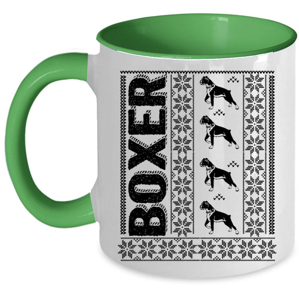 Christmas Gift For Daughter Coffee Mug, Cute Boxer Accent Mug