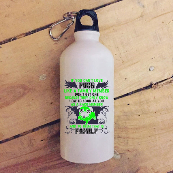 If You Can't Love Pugs 20 oz Stainless Steel Bottle,I Love Pugs Outdoor Sports Water Bottle