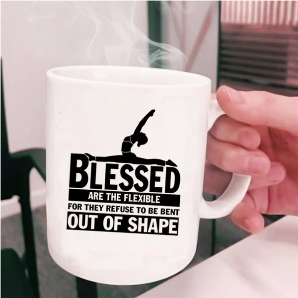 Cool Yoga Coffee Mug, Blessed Are The Flexible Cup