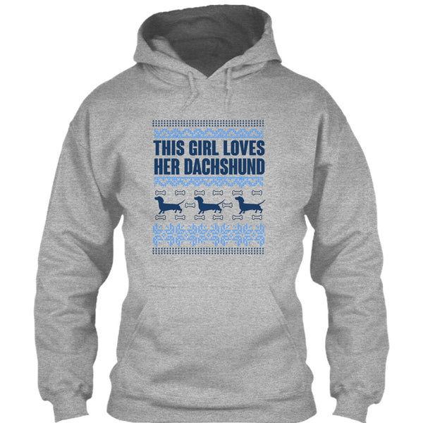 This Girl Loves Her Dachshund T Shirt, Coolest Merry Christmas T Shirt