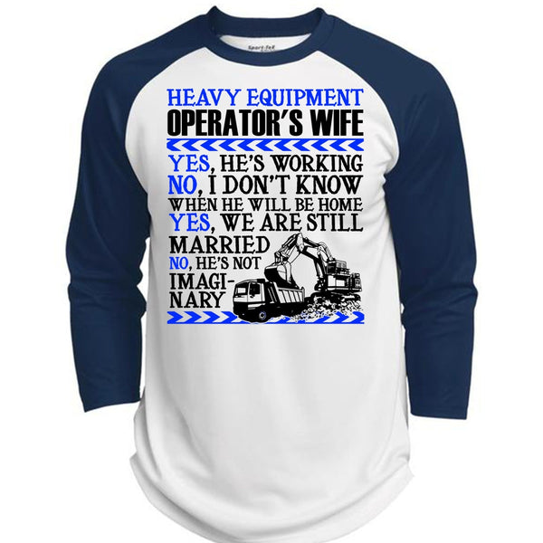 Heavy Equipment Operator's Wife T Shirt, I Love Wife T Shirt, Awesome T-Shirts  (Polyester Game Baseball Jersey)
