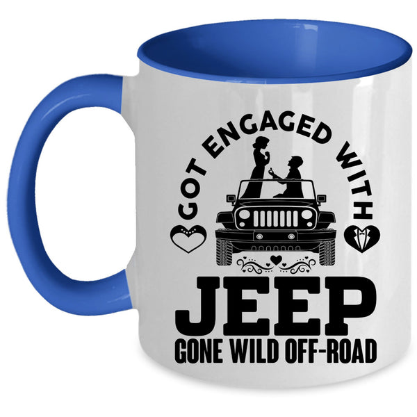 Cool Just Married Coffee Mug, Got Engaged With Jeep Accent Mug