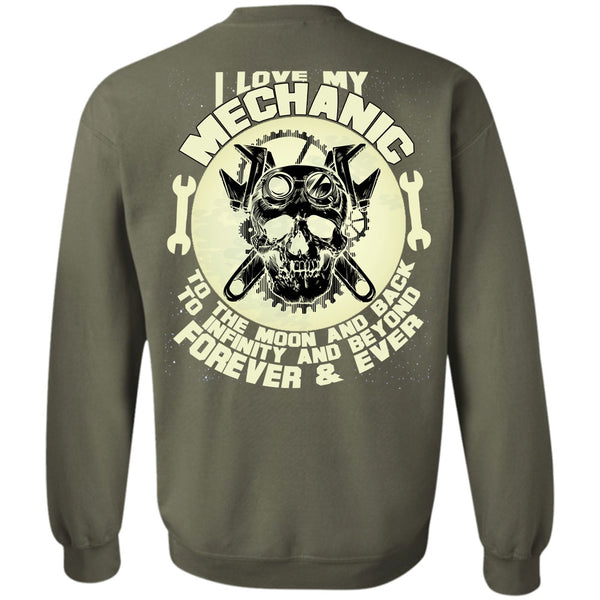 Being A Mechanic T Shirt, Moon And Back Sweatshirt