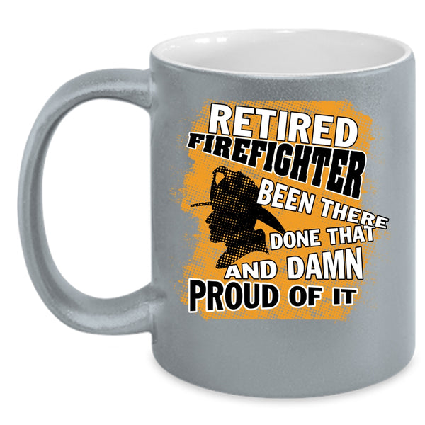 Retired Firefighter Coffee Mug, Cool Gift For Grandpa Coffee Cup