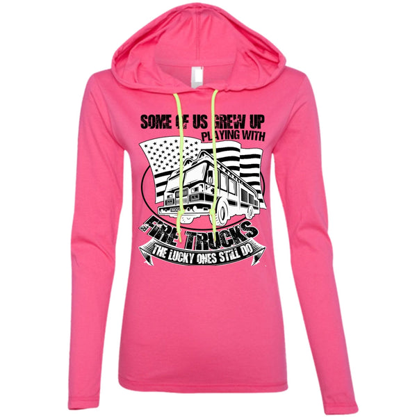 Playing With Fire Trucks T Shirt, Being A Firefighter T Shirt, Awesome T-Shirts