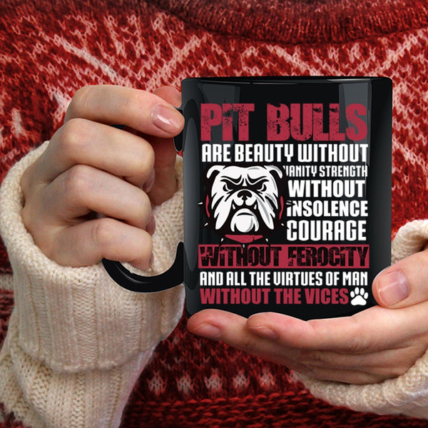 Pit Bulls Are Beauty Coffee Mug, Cool Pitbull Owner Coffee Cup