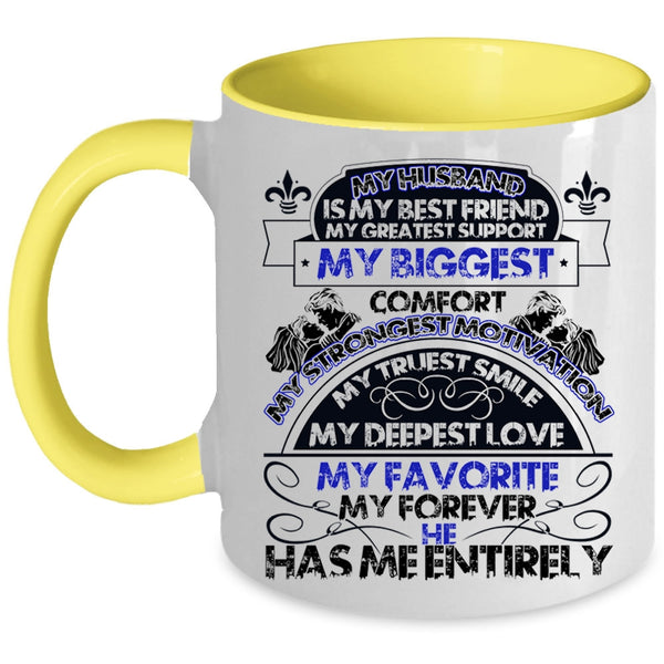 My Deepest Love My Favorite Coffee Mug, My Husband Is My Best Friend Accent Mug