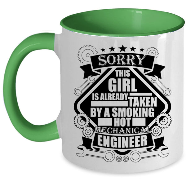 Beautiful Wife Coffee Mug, Taken By A Mechanical Engineer Accent Mug