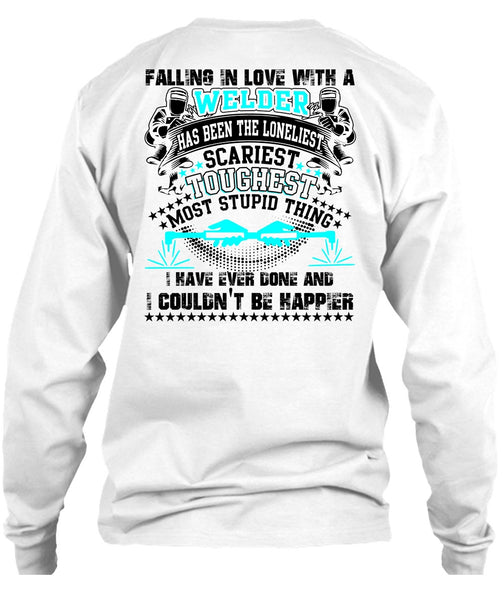 Falling In Love With A Welder T Shirt, I Love Welding T Shirt