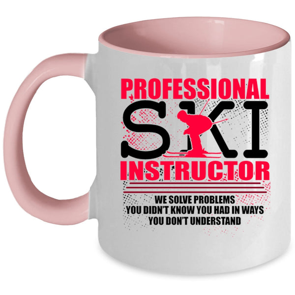 Cute Ski Instructor Coffee Mug, Professional Ski Instructor Accent Mug