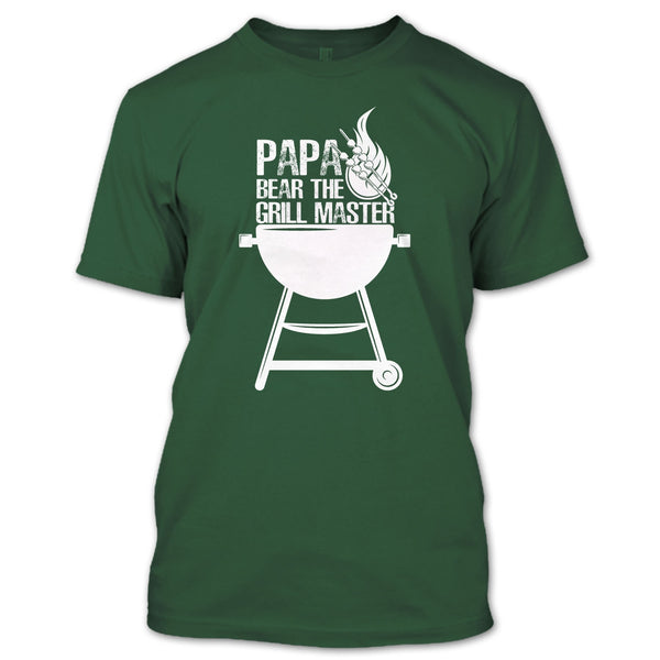 Papa Bear The Grill Master T Shirt, Cooking Papa T Shirt