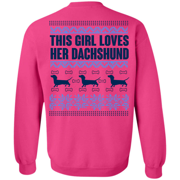 This Girl Loves Christmas T Shirt, This Girl Loves Her Dachshund Sweatshirt
