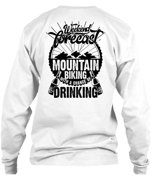 Weekend Forecast Mountain Biking T Shirt, I Love Hiking T Shirt