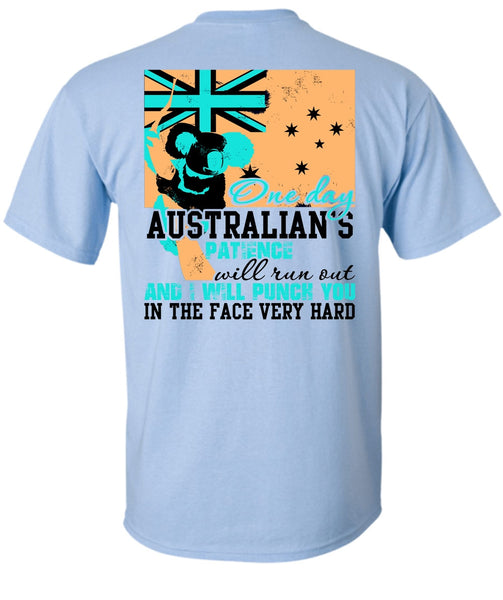 On Day Australian's Patience T Shirt, I Love Veteran T Shirt