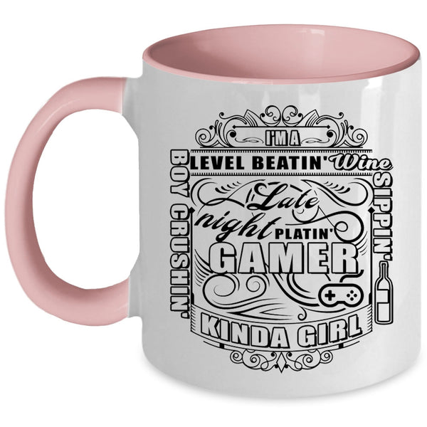 Awesome Girls Coffee Mug, I'm A Gamer Kinda Girl Accent Mug