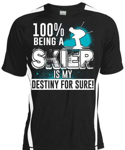 A black t-shirt with the shopify logo