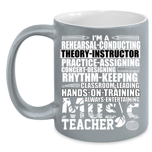 I'm A Music Teacher Coffee Mug, Awesome Music Teacher Coffee Cup
