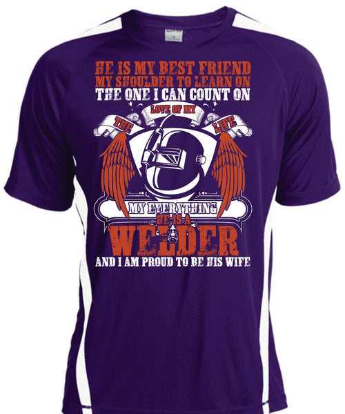 He Is A Welder T Shirt, He Is My Best Friend T Shirt, Cool Shirt