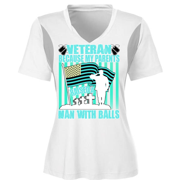 My Parents Raised A Man With Balls T Shirt, I Love Veteran T Shirt, Awesome T-Shirts