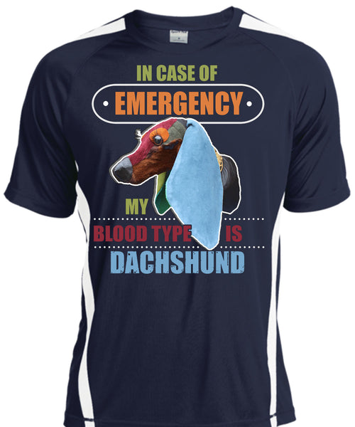 In Case Of Emergency My Blood Type Is Dachshund T Shirt, I Love My Dog T Shirt, Cool Shirt
