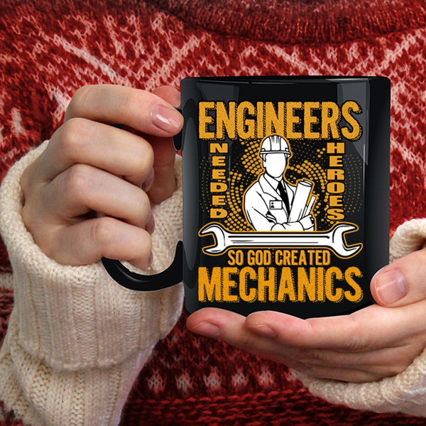 God Created Mechanics Coffee Mug, Funny Gift For Mechanics Coffee Cup