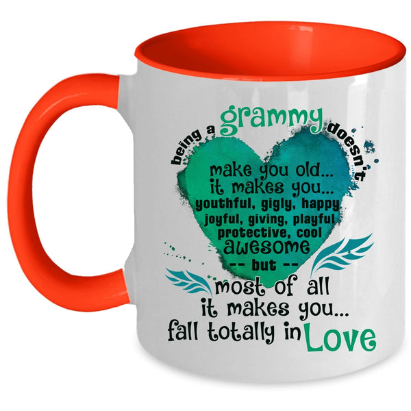 makes You Fall In Love Coffee Mug, Being A Grammy Accent Mug