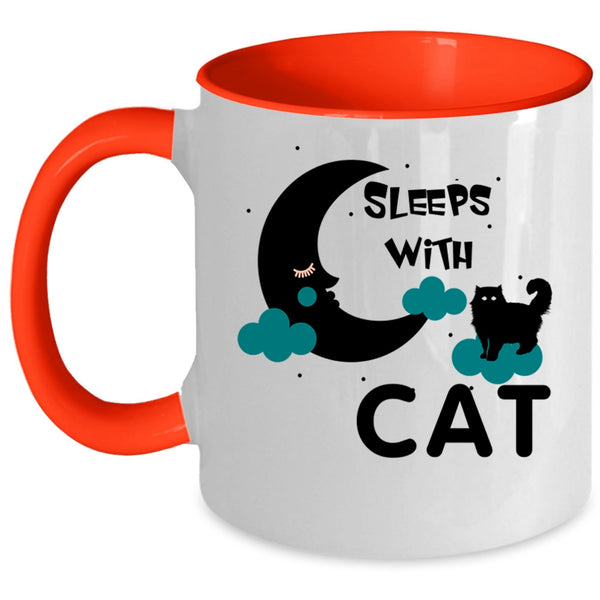 Sleep With Cat Mug, Cool Gift For Cat Lover Cup