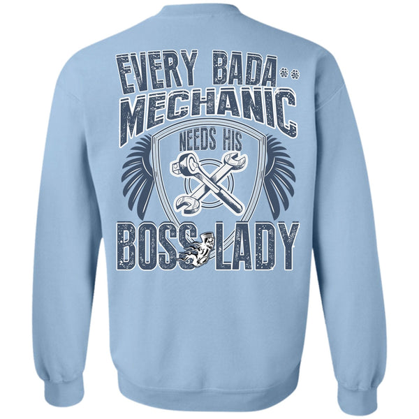 I Love Mechanic T Shirt, Mechanic Needs His Boss Lady Sweatshirt