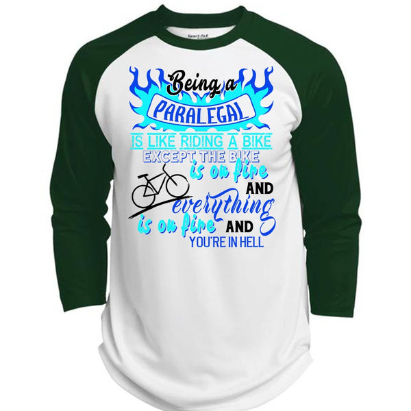 Being A Paralegal Is Like Riding A Bike T Shirt, Career T Shirt  (Polyester Game Baseball Jersey)