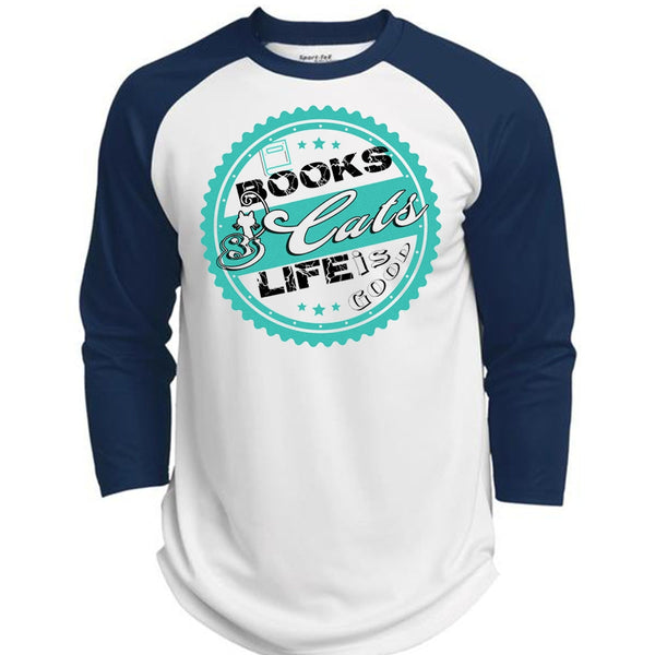 Book Cats Life Is Good T Shirt, I Love Cats T Shirt, Loving T Shirt  (Polyester Game Baseball Jersey)
