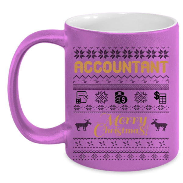 Merry Christmas Coffee Mug, Accountant Accent Mug