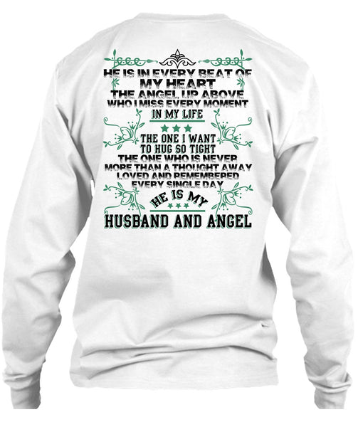 He Is My Husband And Angel T Shirt, I Love Husband T Shirt