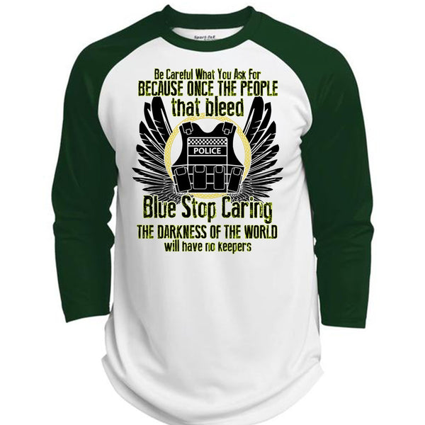 Blue Stop Caring T Shirt, I Love Police T Shirt, Awesome T-Shirts  (Polyester Game Baseball Jersey)