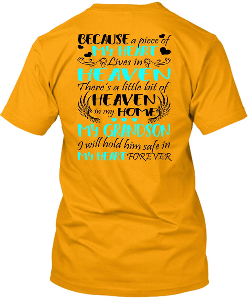 Heaven In My Home My Grandson T Shirt, I Love Grandson T Shirt