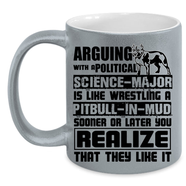 Funny Pibulls Coffee Mug, Political Science Major Accent Mug