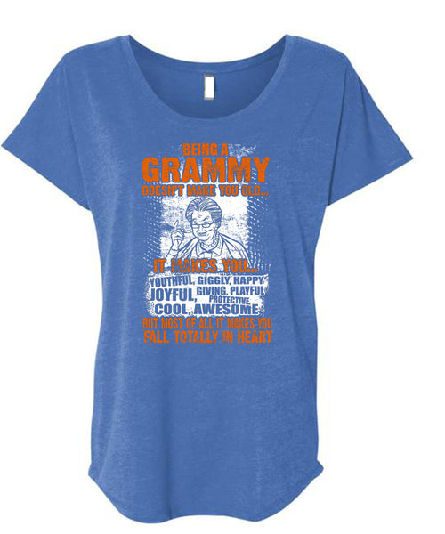 Being A Grammy T Shirt, Fall Totally In Heart T Shirt, Cool Shirt (Ladies' Triblend Dolman Sleeve)