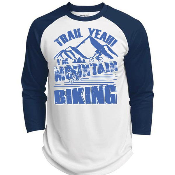 I'm Mountain Biking T Shirt, I Love Biking T Shirt, Awesome T-Shirts  (Polyester Game Baseball Jersey)