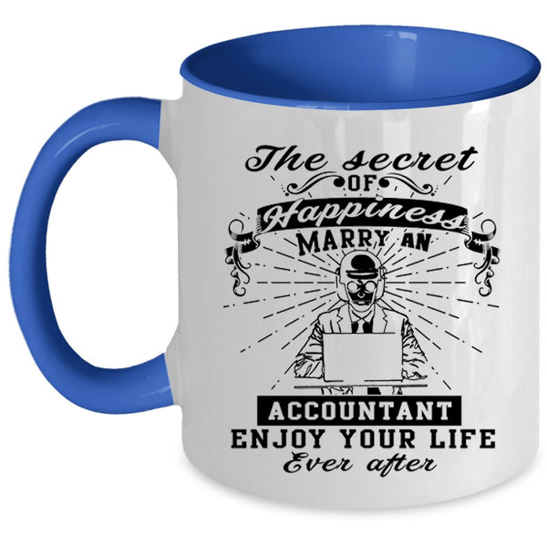 Cool Just Married Coffee Mug, Marry An Accountant Accent Mug