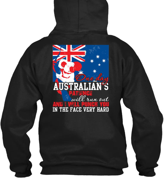 On Day Australian's Patience T Shirt, Being A Veteran T Shirt