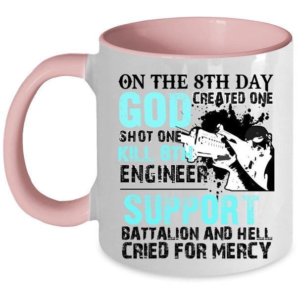 Cool Engineers Coffee Mug, On The 8th Day Created Engineer Accent Mug