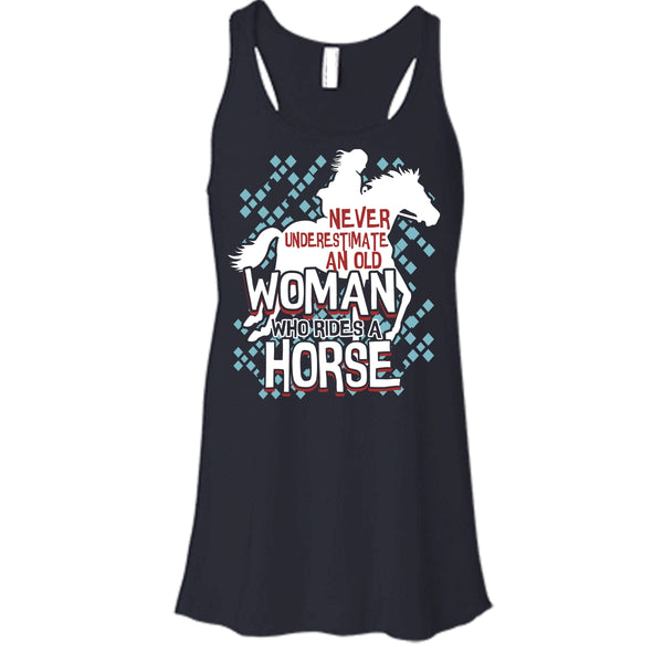 Never Underestimate T Shirt, An Old Man Who Rides A Horse T Shirt, Cool T Shirt