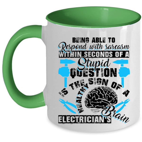 Funny Electricians Coffee Mug, Electrician'S Brain Accent Mug