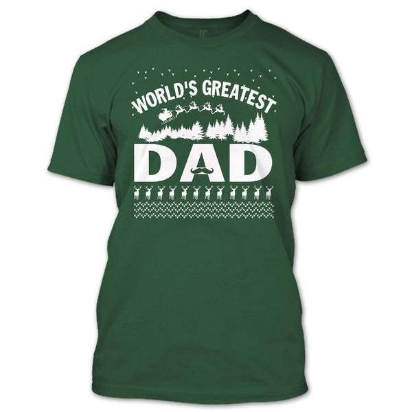 World's Greatest Dad T Shirt, Dad Merry Christmas T Shirt